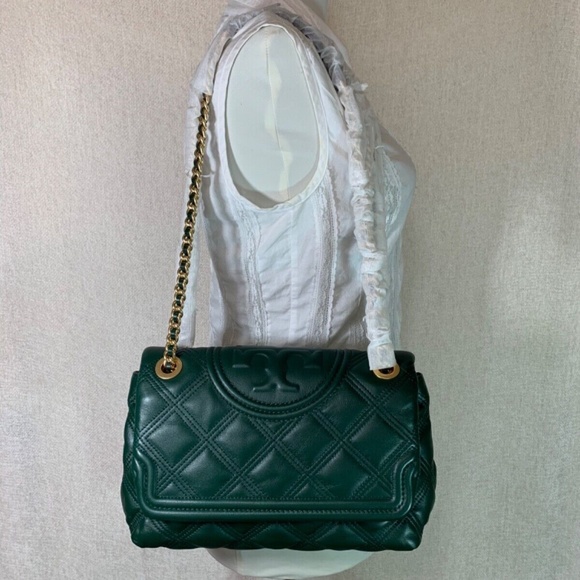 NEW Tory Burch Soft Fleming Norwood Green Convertible Shoulder Bag/Crossbody Bag - Picture 13 of 13